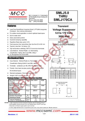 SMLJ10A-TP datasheet  